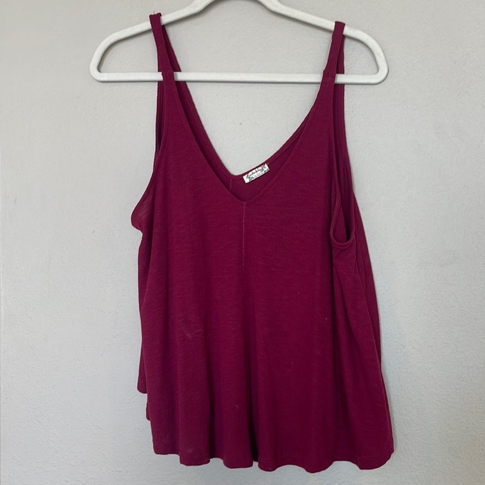 Free People maroon jersey tank